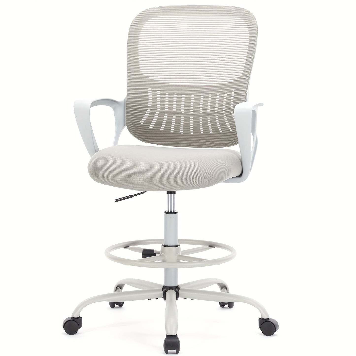 Ergonomic Drafter Chair with Counter Height Stool - Alia's Home Things