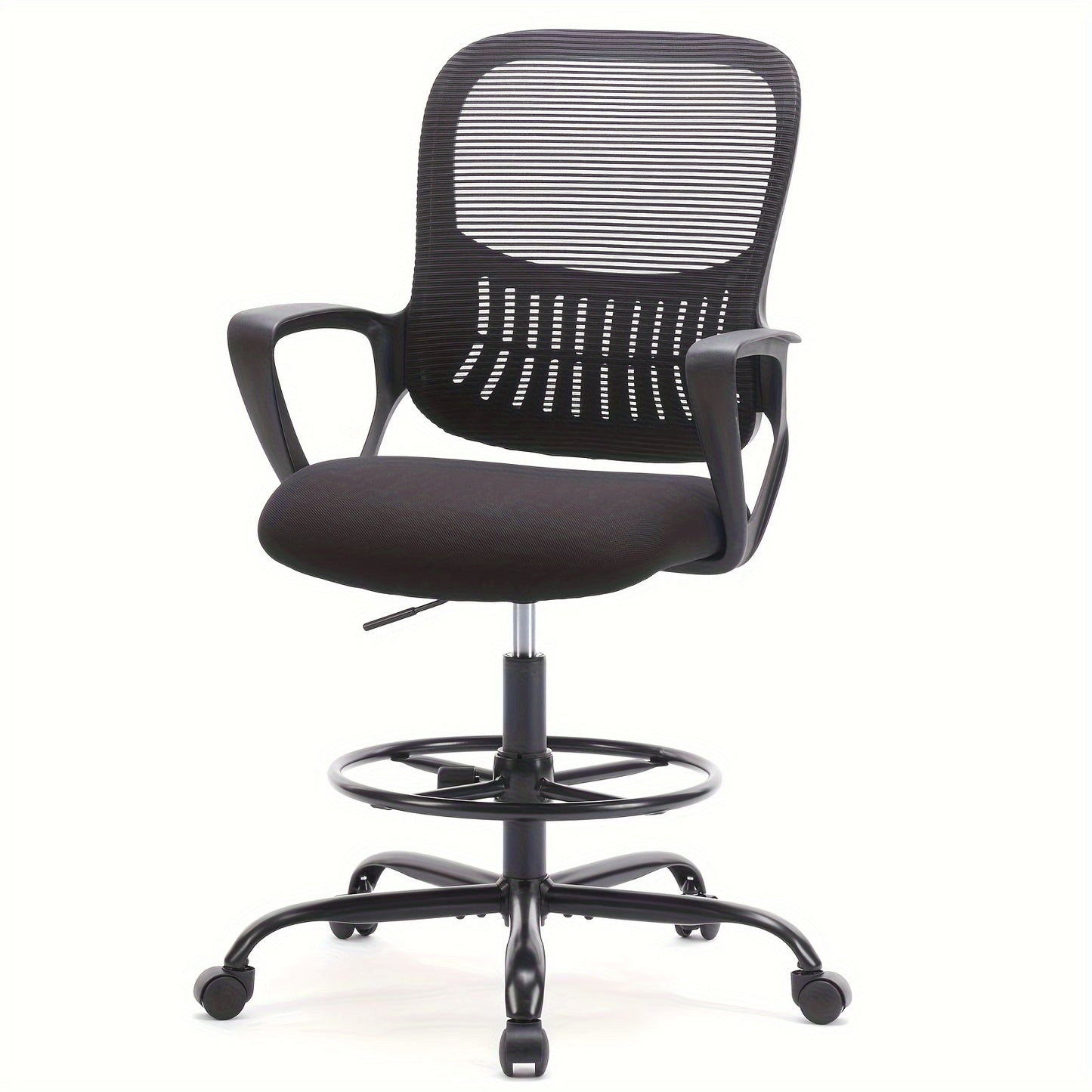 Ergonomic Drafter Chair with Counter Height Stool - Alia's Home Things