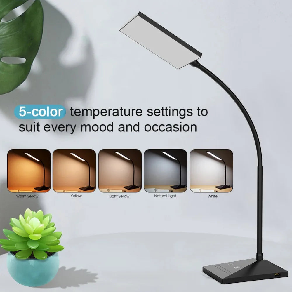 Gooseneck Desktop Dimmable Eye Protection Study Lamp 12w 72-LED - Alia's Home Things