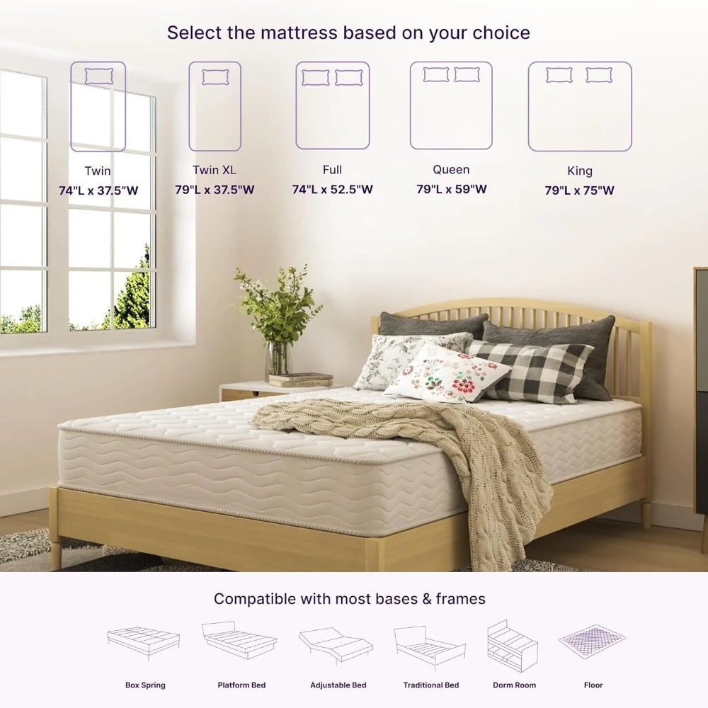 Twin Size Medium Firm Memory Foam Mattress - Alia's Home Things
