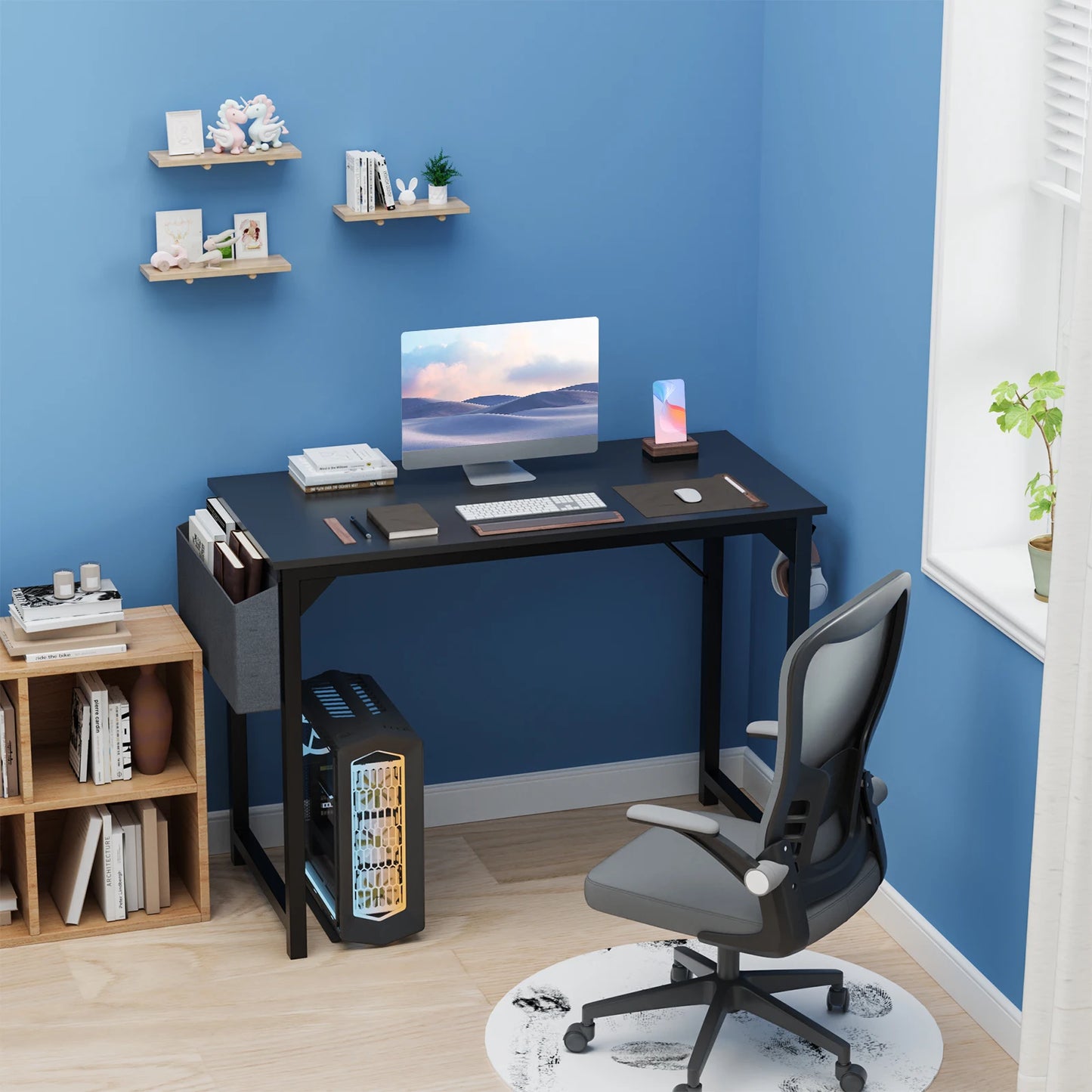 JHK Computer Desk Writing Study Office Gaming Table - Alia's Home Things