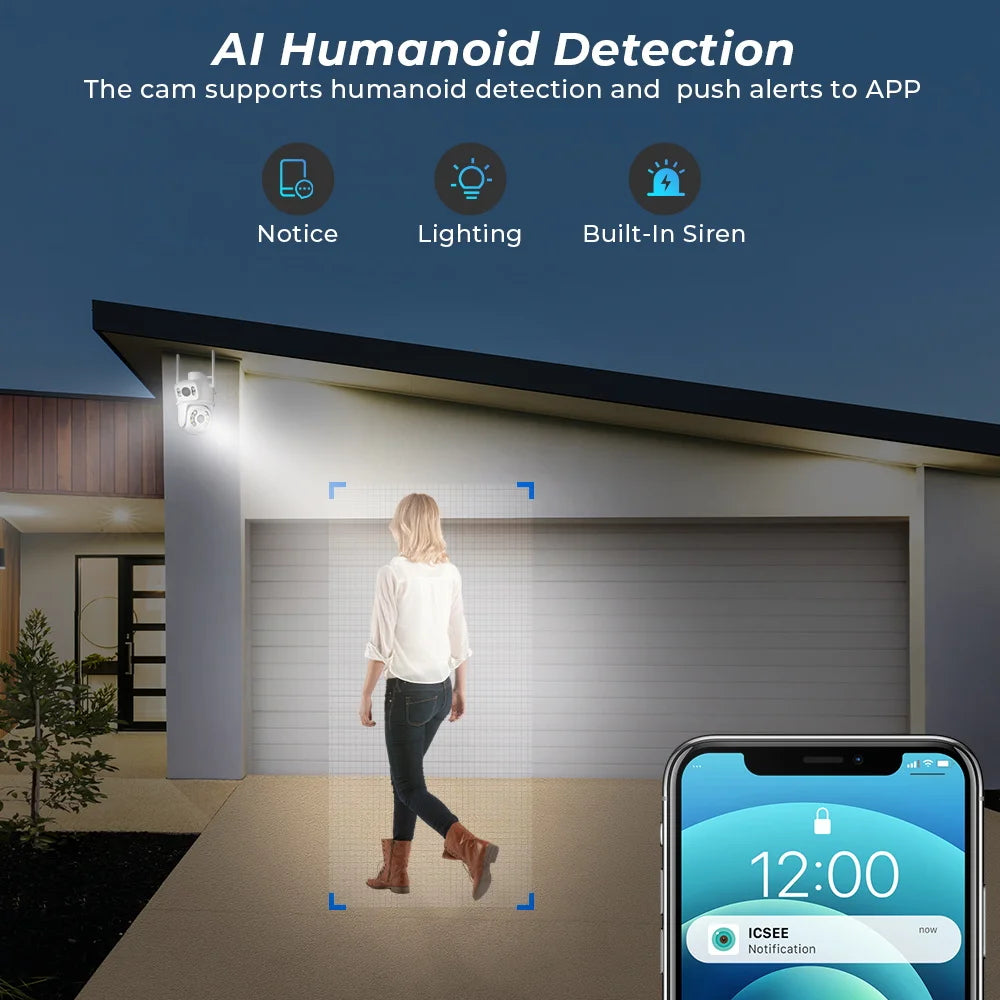 Dual Lens 4X Digital Zoom PTZ IP Cameras - Alia's Home Things