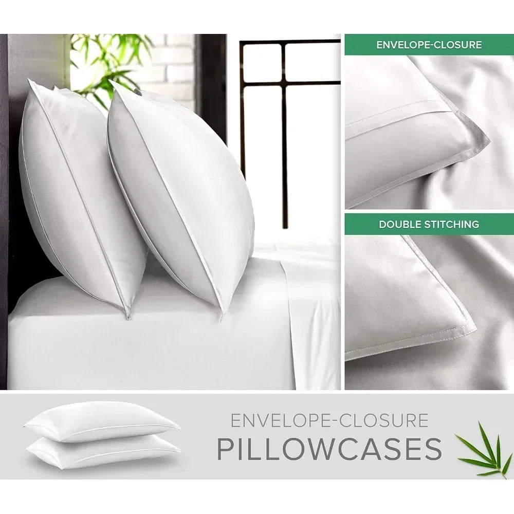 Genuine 100% Organic Viscose Bamboo Bed Sheet Set - Alia's Home Things