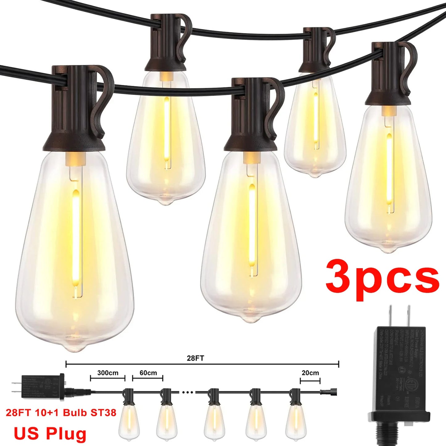 28FT String Patio Lights - Alia's Home Things