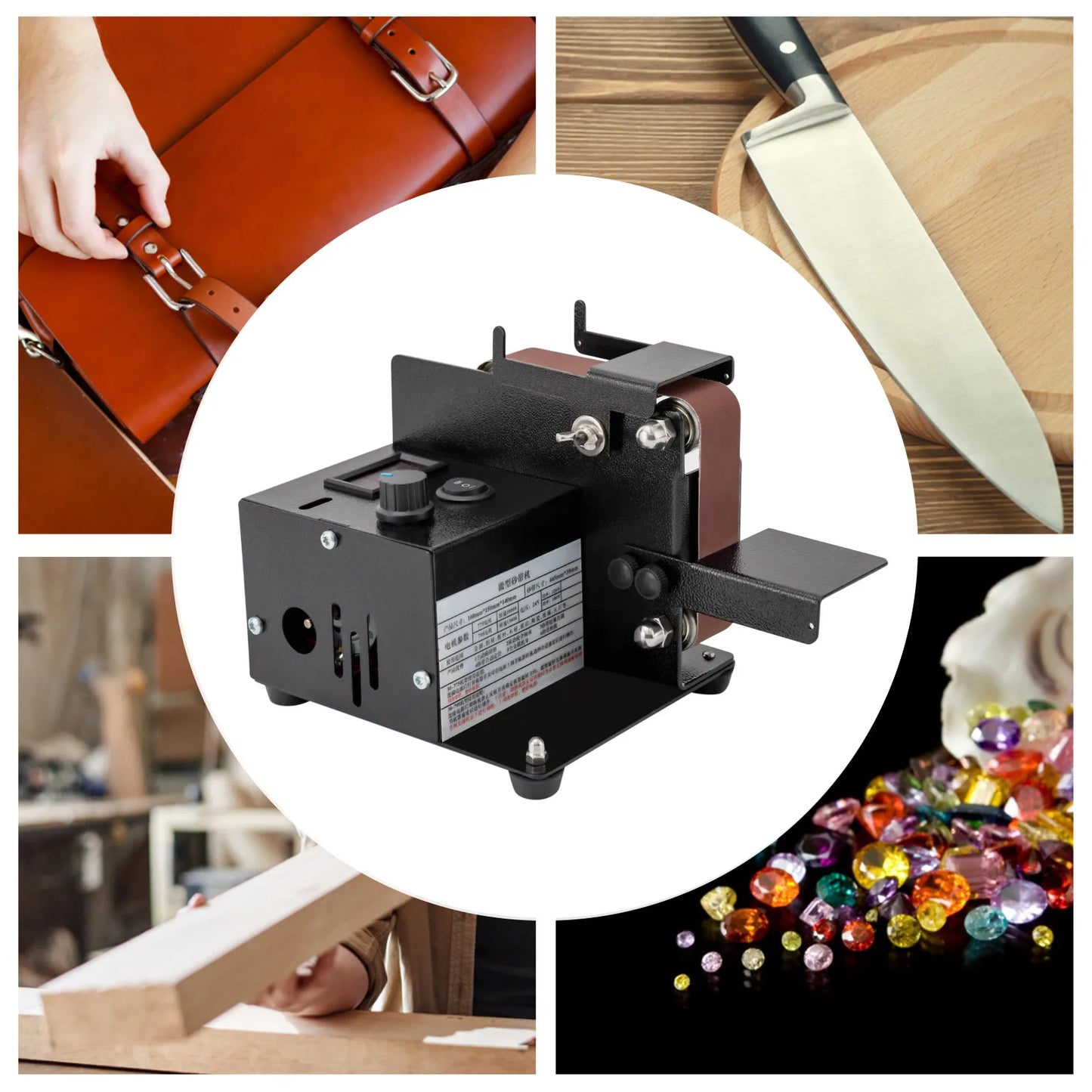 180w Diy Mini Belt Electric Sand Grinder With 10pcs Grinding Belts - Alia's Home Things