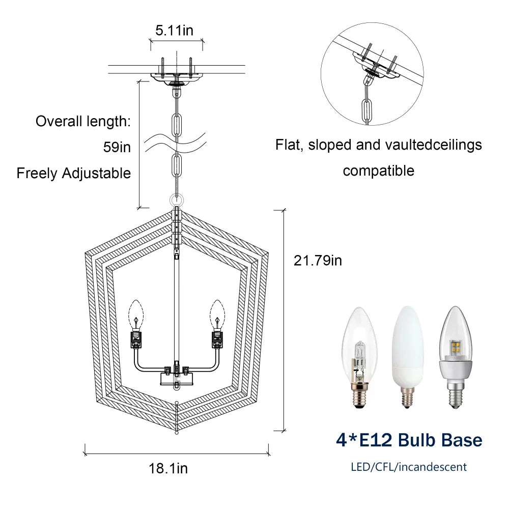 Modern Metal Industrial Chandeliers Home Decor - Alia's Home Things