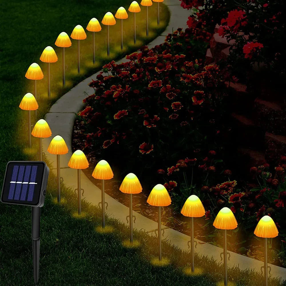 LED Solar Mushroom String Lights - Alia's Home Things