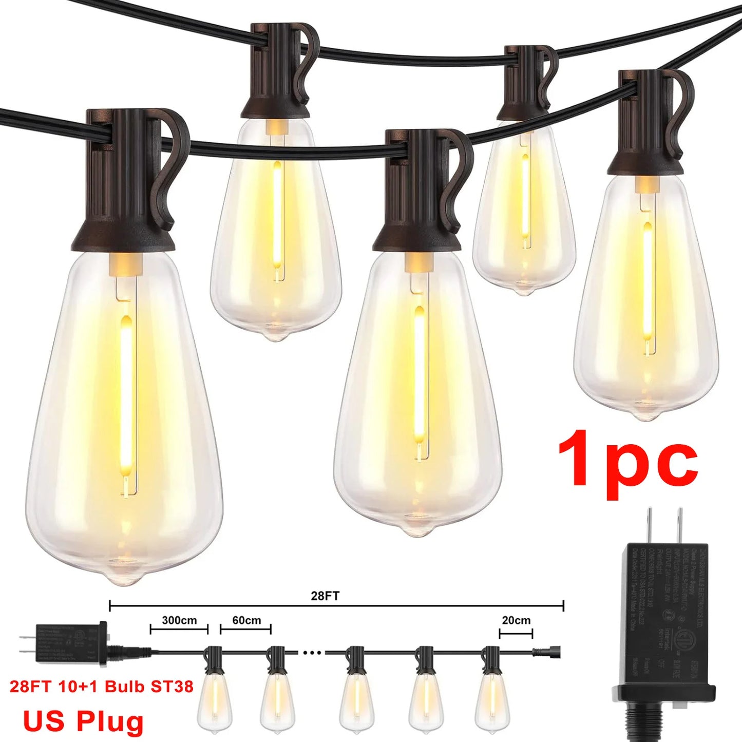 28FT String Patio Lights - Alia's Home Things