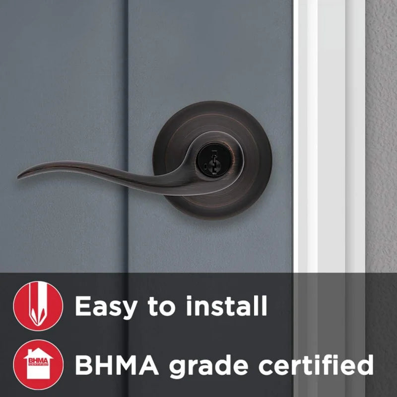 Tustin Entry Door Handle with Lock and Key - Alia's Home Things