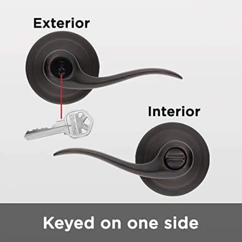 Tustin Entry Door Handle with Lock and Key - Alia's Home Things