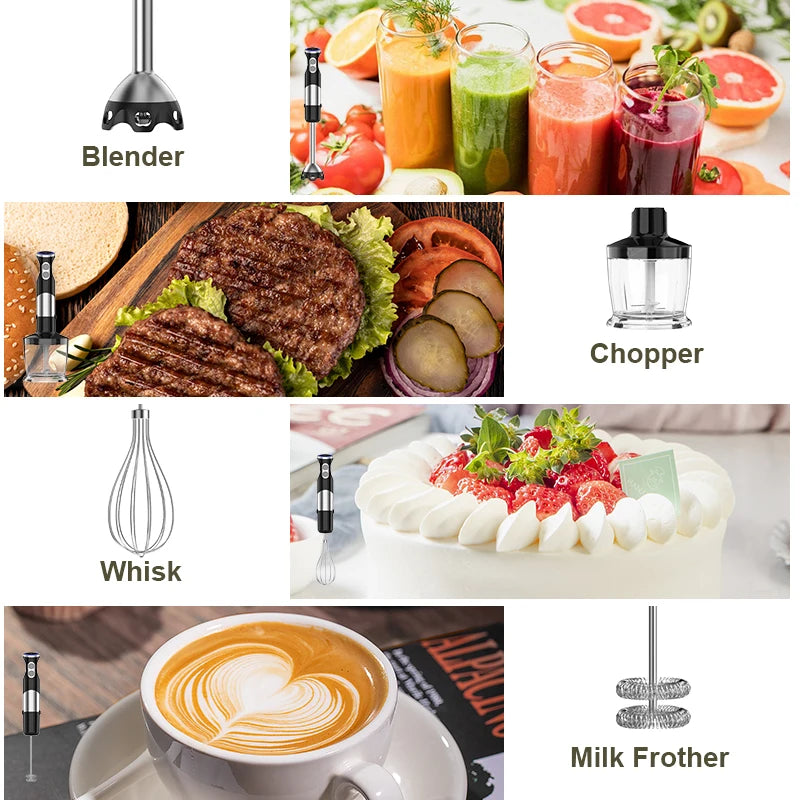 Immersion Blender 5-in-1 Handheld Blender - 1100-watt - Alia's Home Things