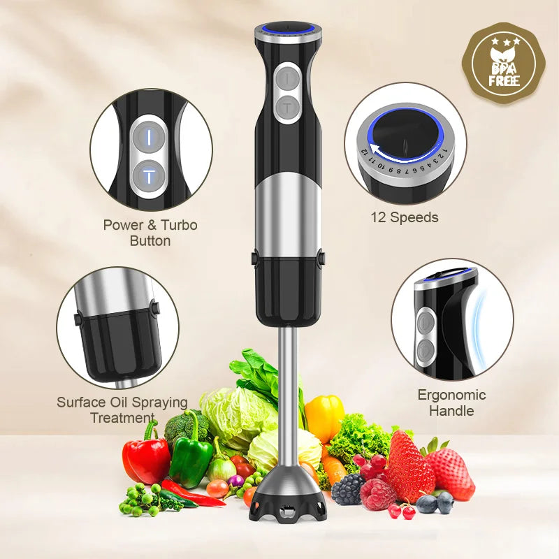 Immersion Blender 5-in-1 Handheld Blender - 1100-watt - Alia's Home Things