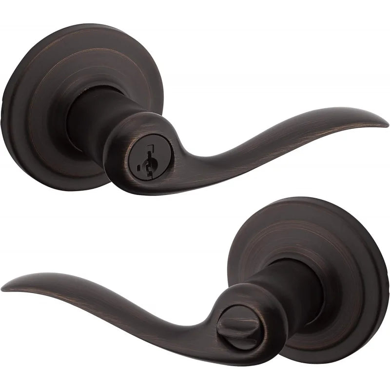 Tustin Entry Door Handle with Lock and Key - Alia's Home Things