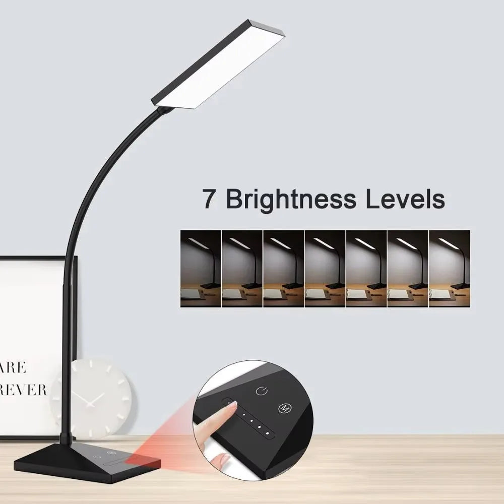 Gooseneck Desktop Dimmable Eye Protection Study Lamp 12w 72-LED - Alia's Home Things