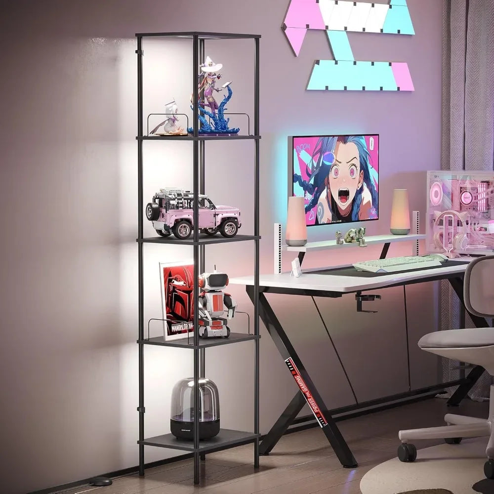 Display Cabinet with Dimmable Lights & Shelves - Alia's Home Things