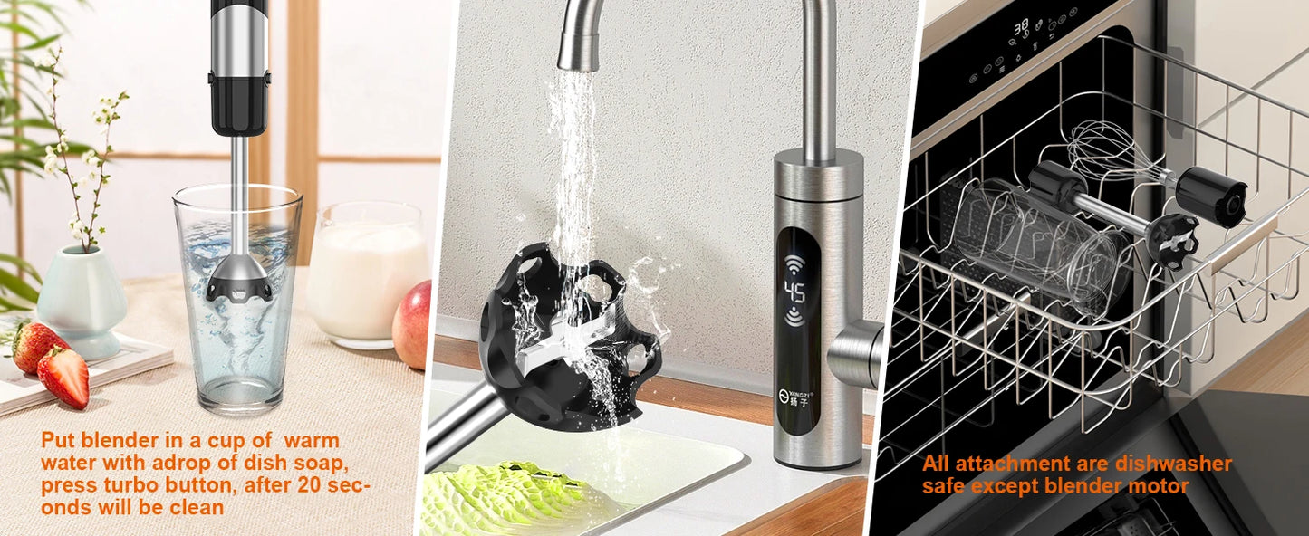Immersion Blender 5-in-1 Handheld Blender - 1100-watt - Alia's Home Things