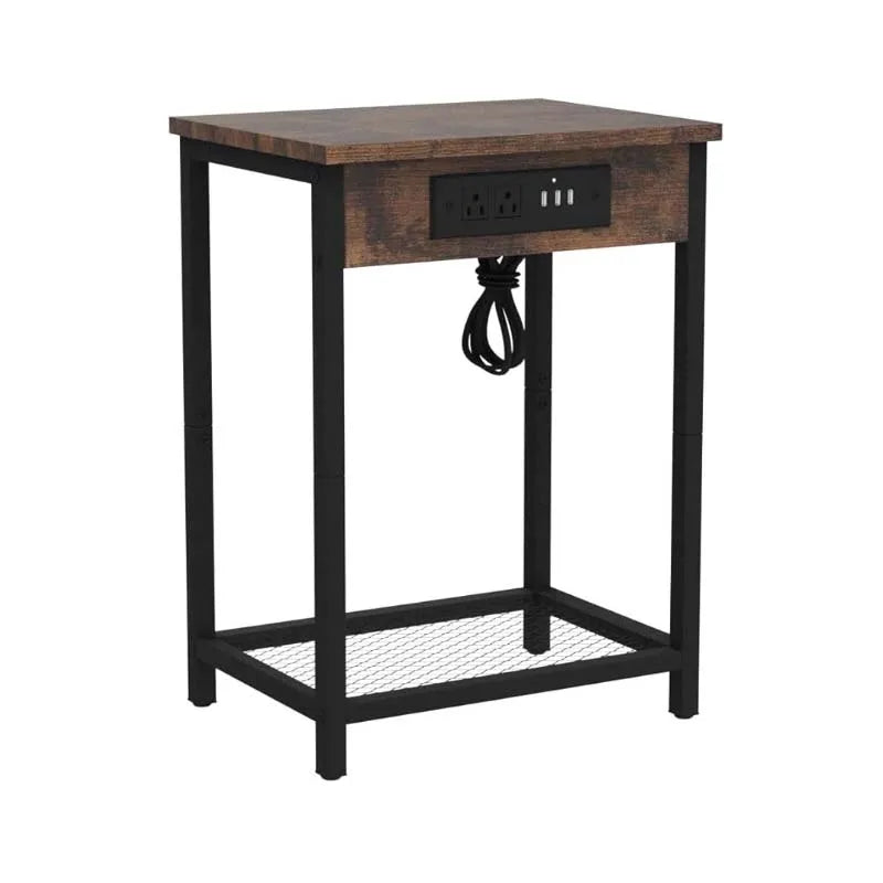 Nightstand with Charging Station - Alia's Home Things
