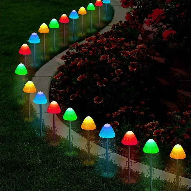 LED Solar Mushroom String Lights - Alia's Home Things
