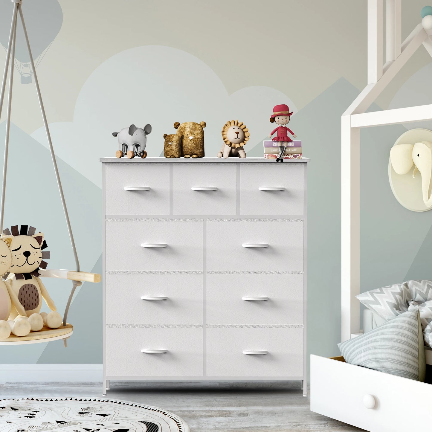 Dresser For Bedroom With 9 Fabric Storage Drawers - Alia's Home Things