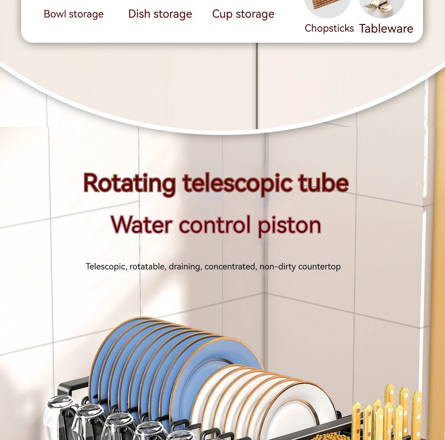 2 Tier Kitchen Dish Bowl Drainer - Alia's Home Things