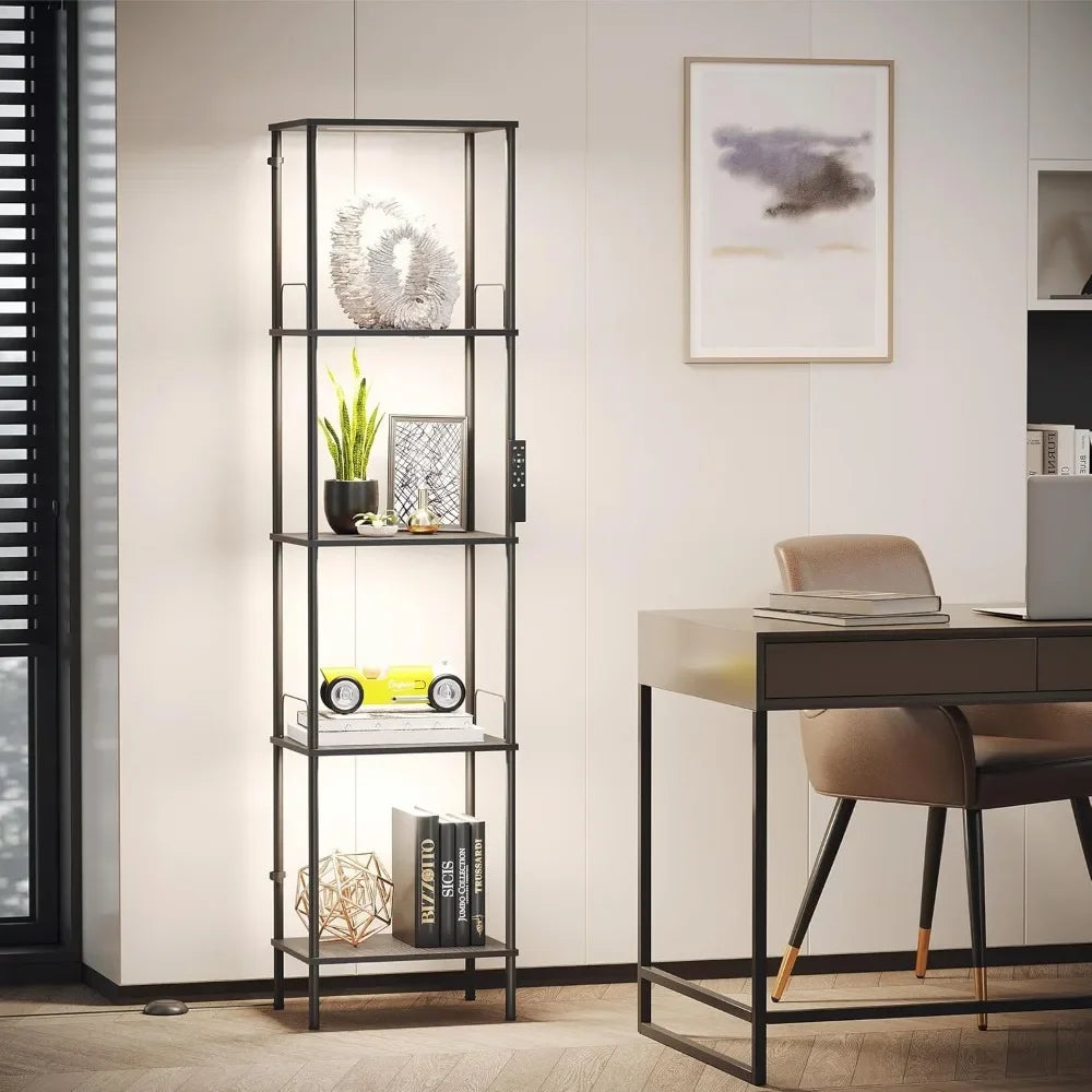 Display Cabinet with Dimmable Lights & Shelves - Alia's Home Things