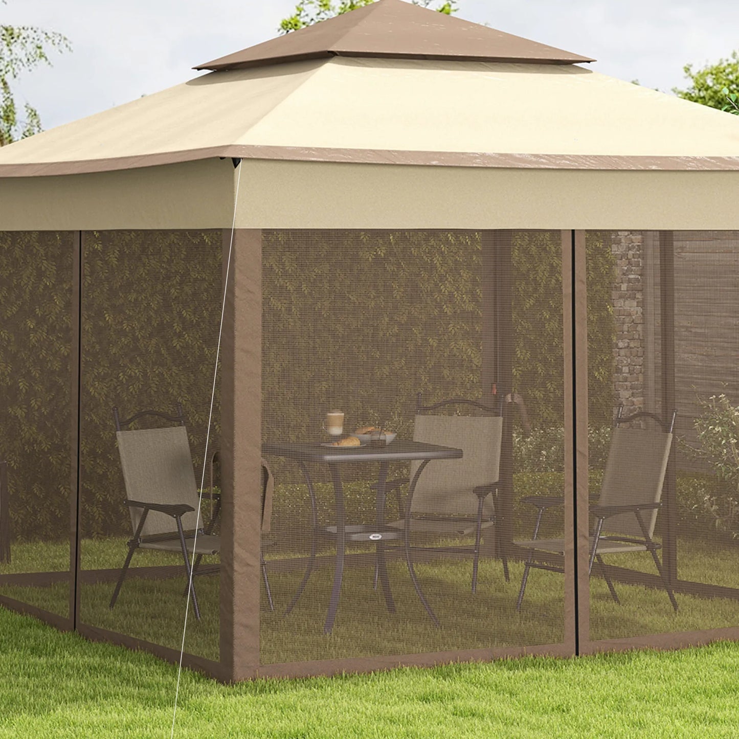 11' X 11' Outdoor 2-Tier Pop-up Gazebo Portable - Alia's Home Things