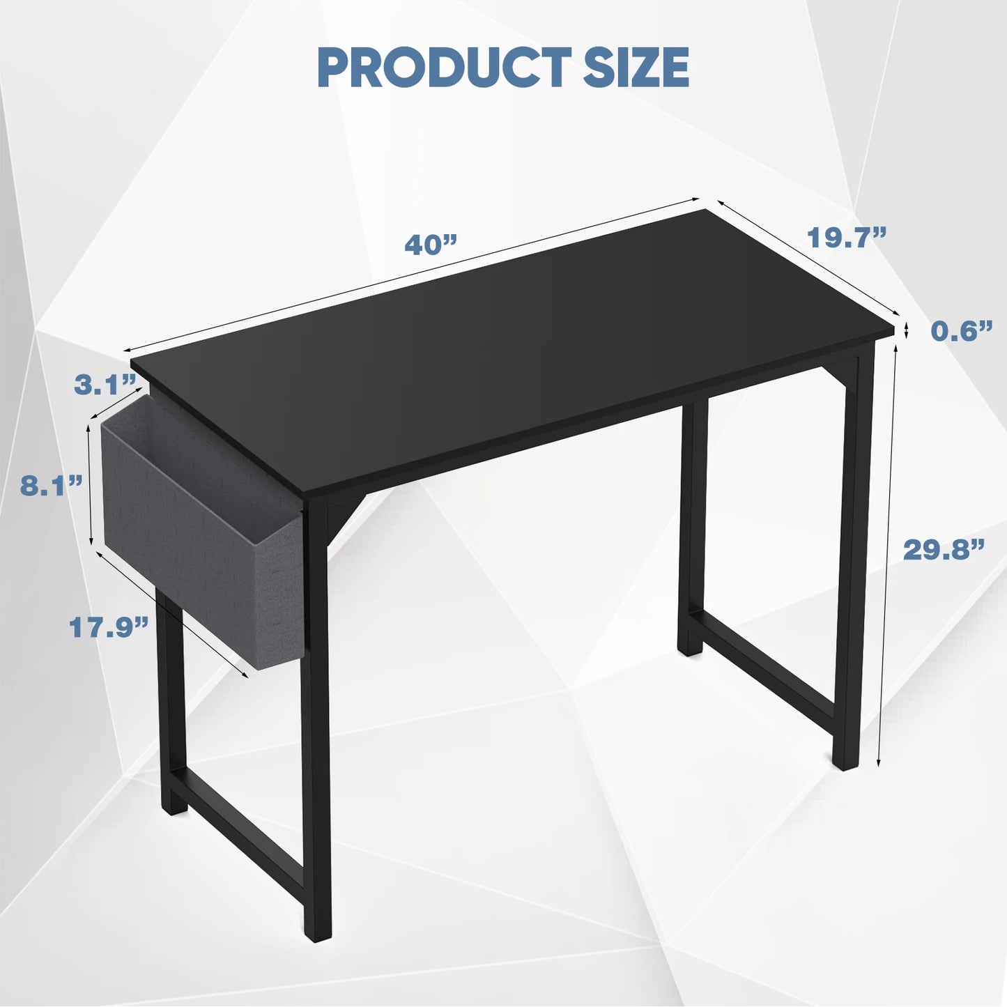 JHK Computer Desk Writing Study Office Gaming Table - Alia's Home Things