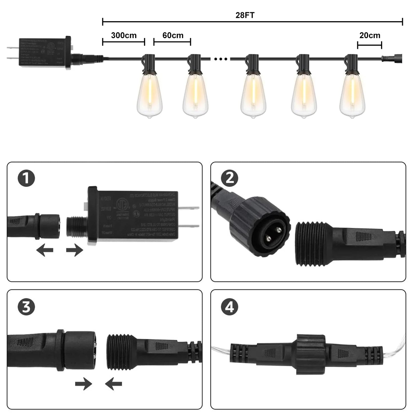 28FT String Patio Lights - Alia's Home Things
