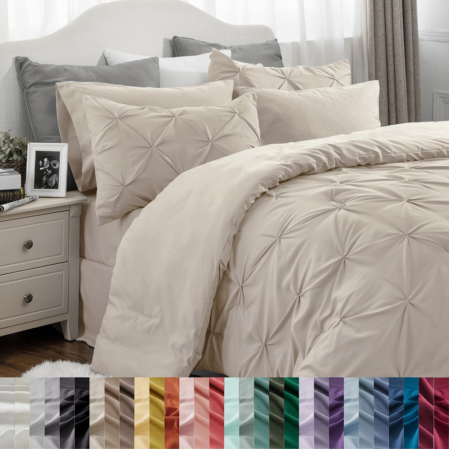 5pcs/7pcs Comforter Set - Queen, King, and California King Bed Set - Alia's Home Things 