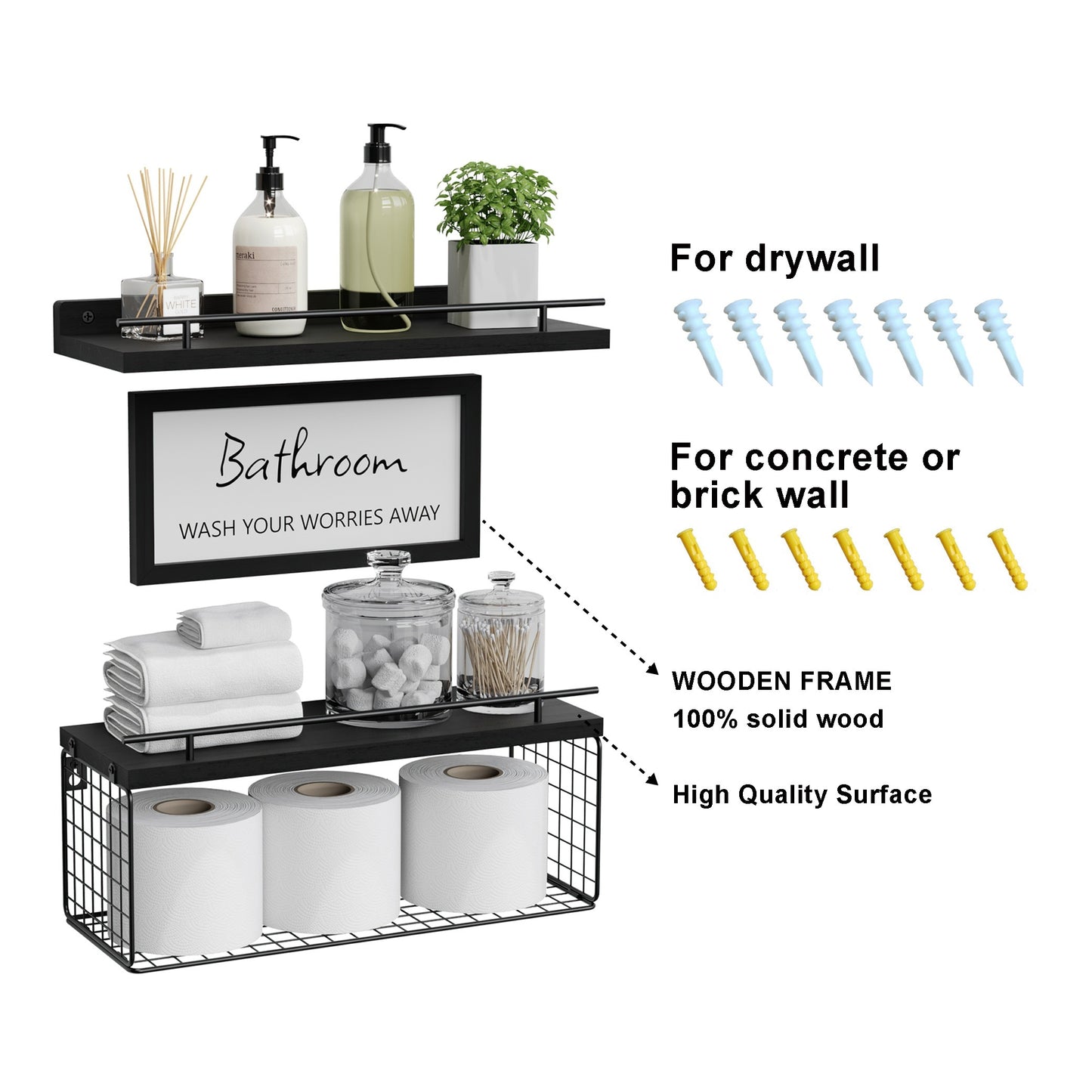 Floating Shelves For Bathroom Wall Decor - Alia's Home Things  