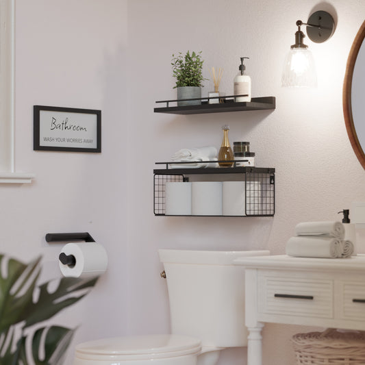 Floating Shelves For Bathroom Wall Decor - Alia's Home Things  