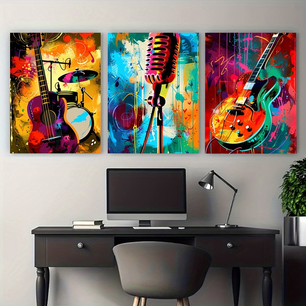 3pcs Abstract Music Canvas - Alia's Home Things  