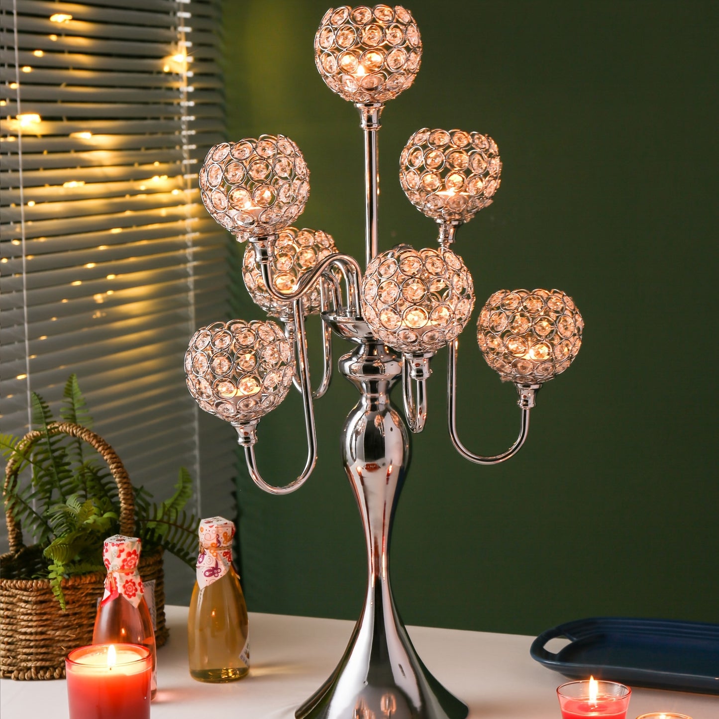 1pc Candle Holders For Table Centerpiece 7 Arms - Alia's Home Things  