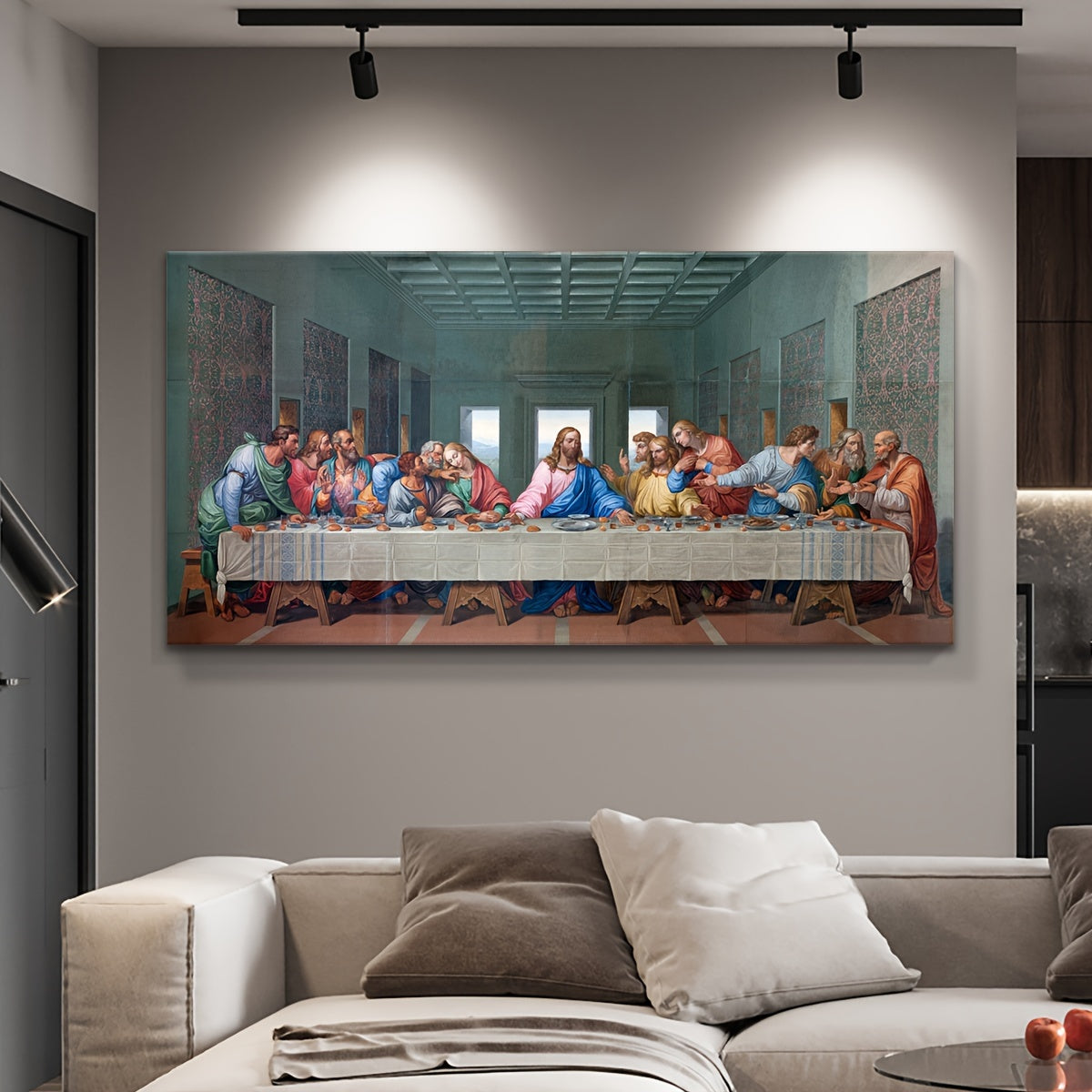 1pc Vintage Style Last Supper Reproduction Canvas Wall Art - Alia's Home Things  