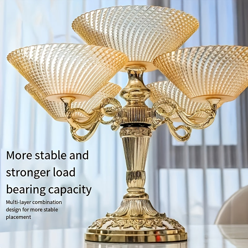 European-Style Luxury Rotating Fruit Basket, High-End Multi-Tier - Alia's Home Things  