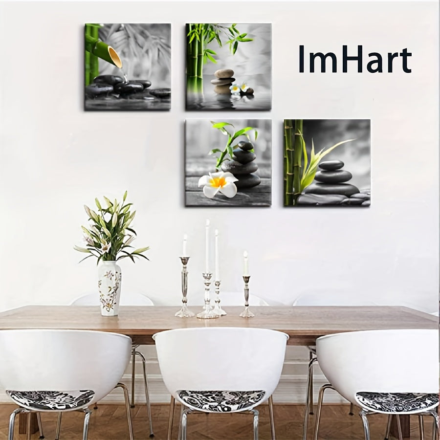 4pc Zen-Inspired 4-Piece Framed Wall Art Set - Alia's Home Things  