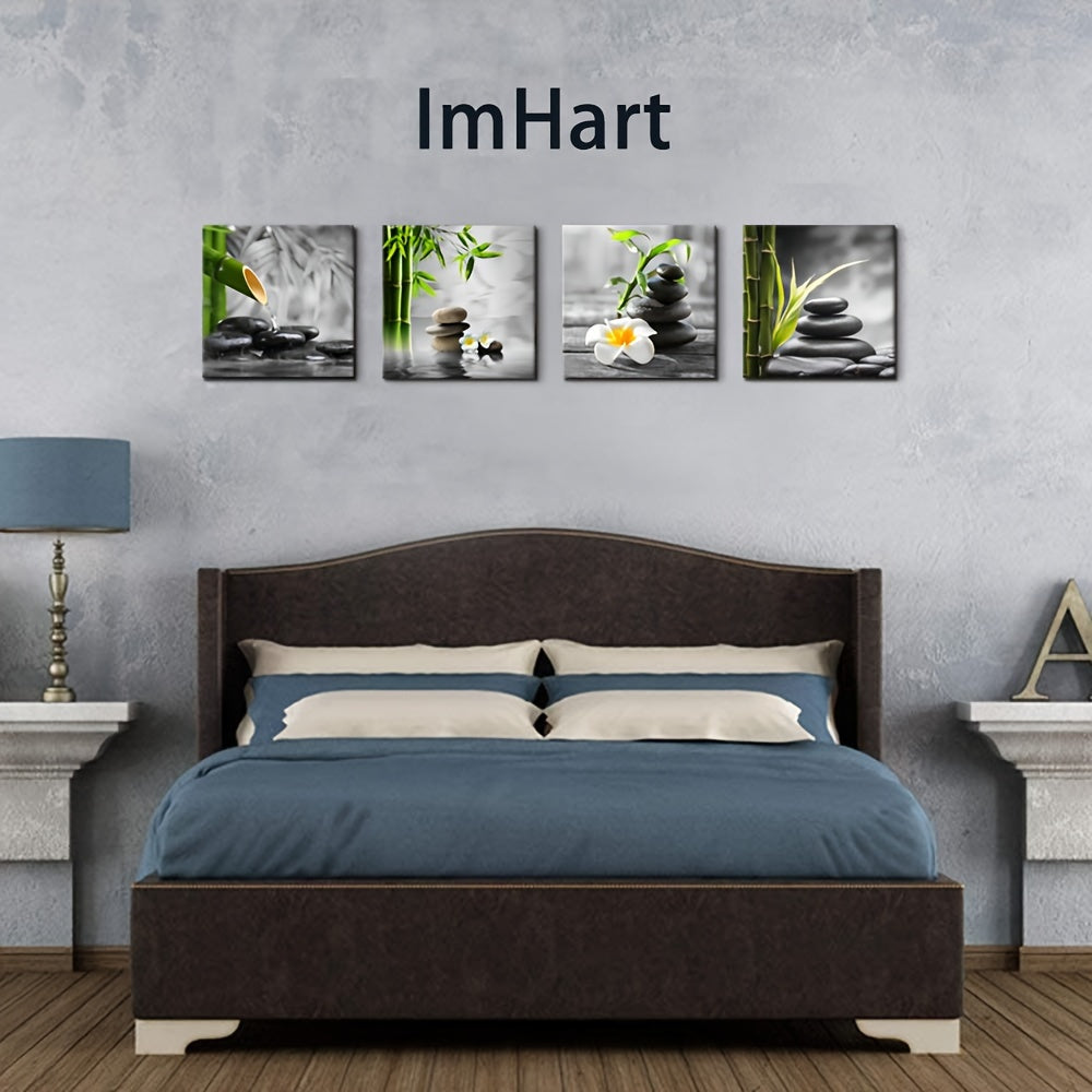 4pc Zen-Inspired 4-Piece Framed Wall Art Set - Alia's Home Things  