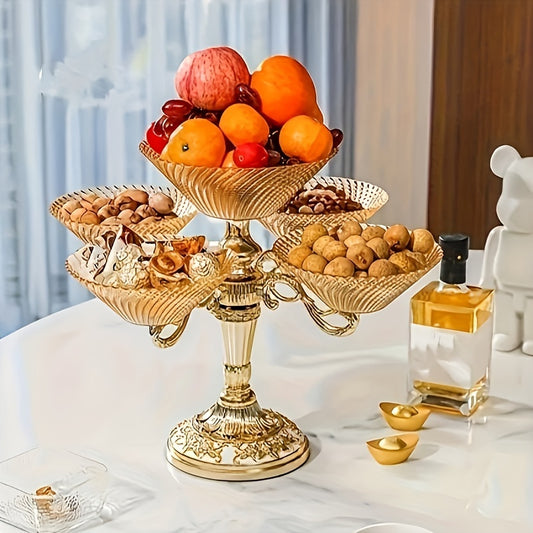 European-Style Luxury Rotating Fruit Basket, High-End Multi-Tier - Alia's Home Things  