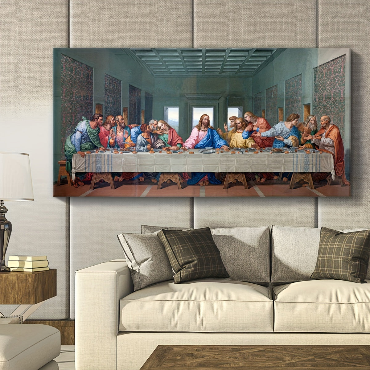 1pc Vintage Style Last Supper Reproduction Canvas Wall Art - Alia's Home Things  