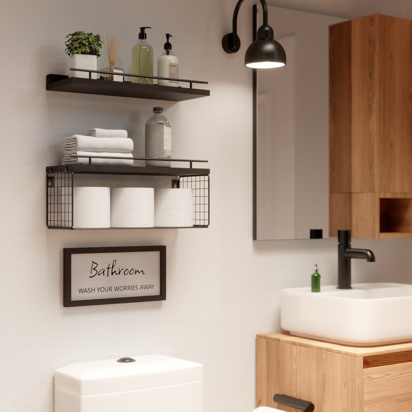 Floating Shelves For Bathroom Wall Decor - Alia's Home Things  