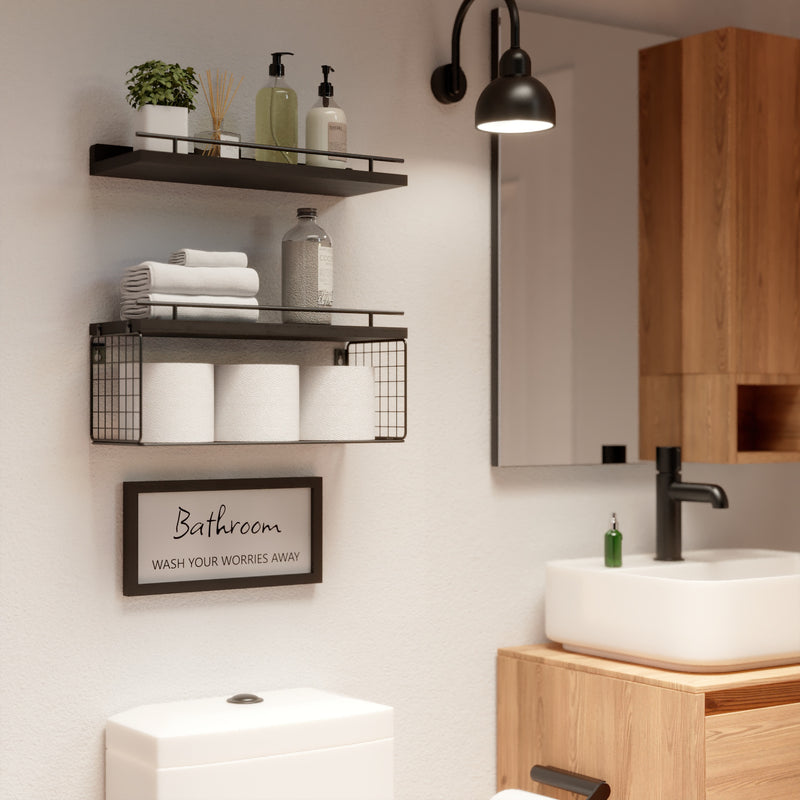 Floating Shelves For Bathroom Wall Decor - Alia's Home Things  