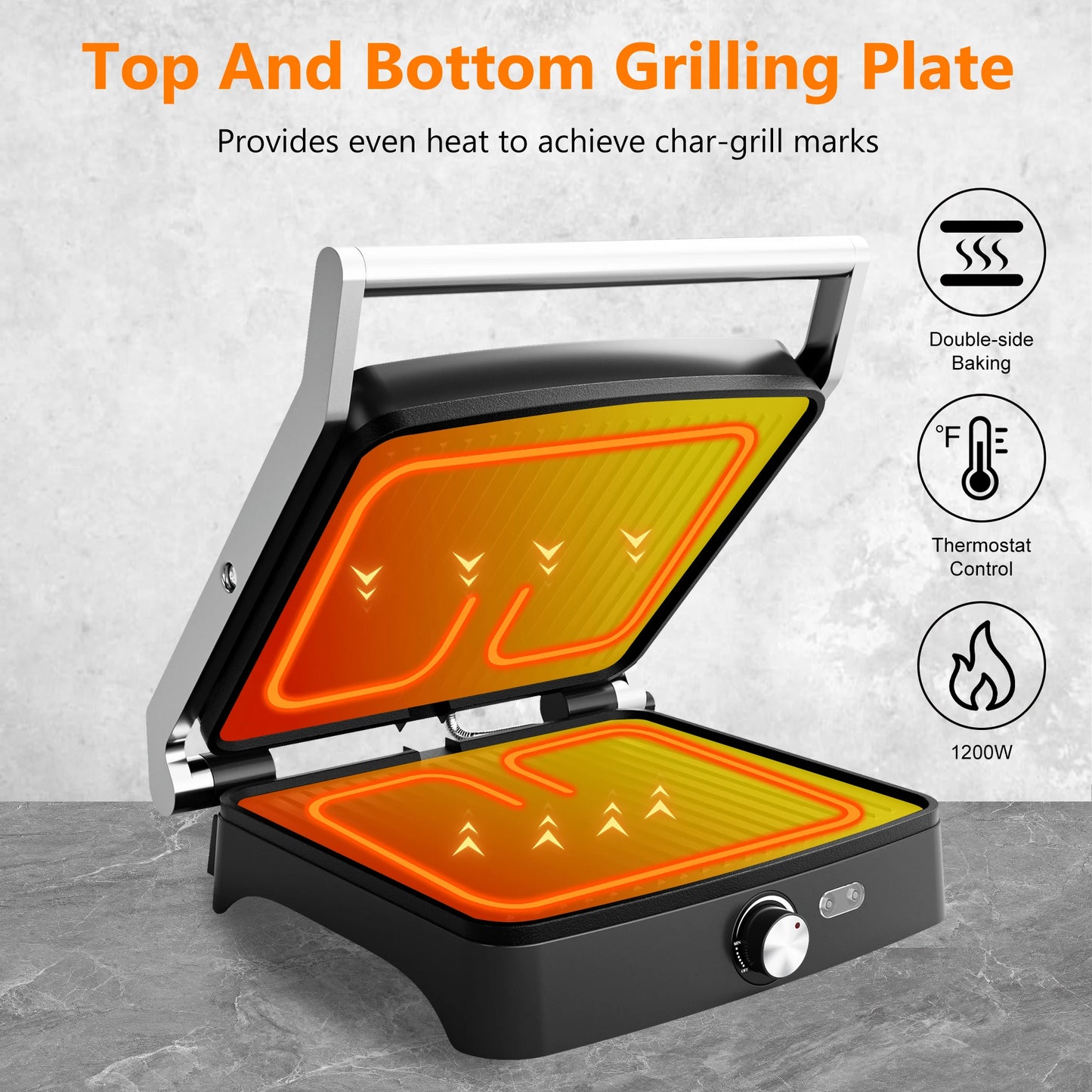 Panini Press Grill Indoor Sandwich Maker - Alia's Home Things  