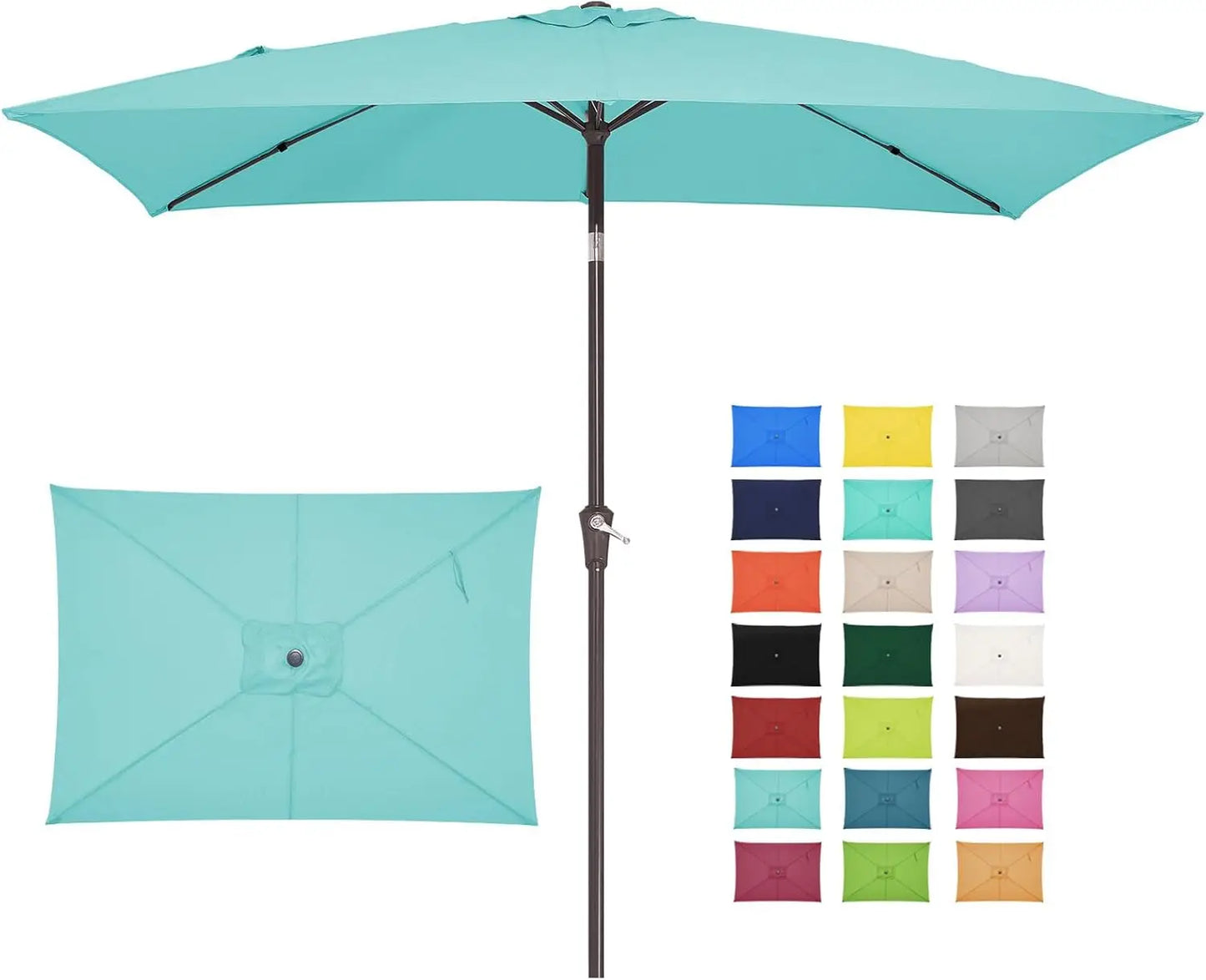 6.5x10 ft Rectangular Patio Umbrellas Outdoor - Alia's Home Things  