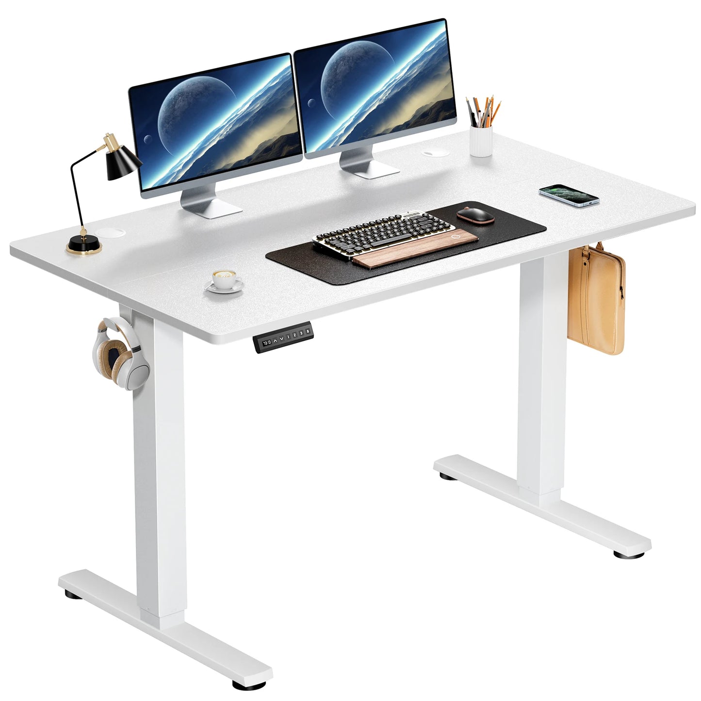 JHK Electric Adjustable 40x24 Inch Stand-Up Sit-Stand Workstation - Alia's Home Things  