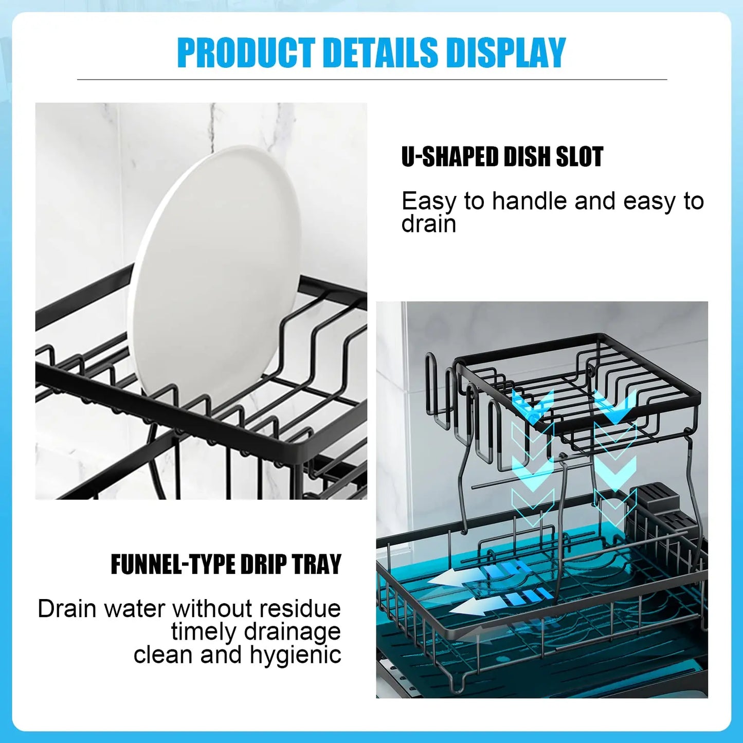 Large 2-tier dish drying rack - Alia's Home Things  
