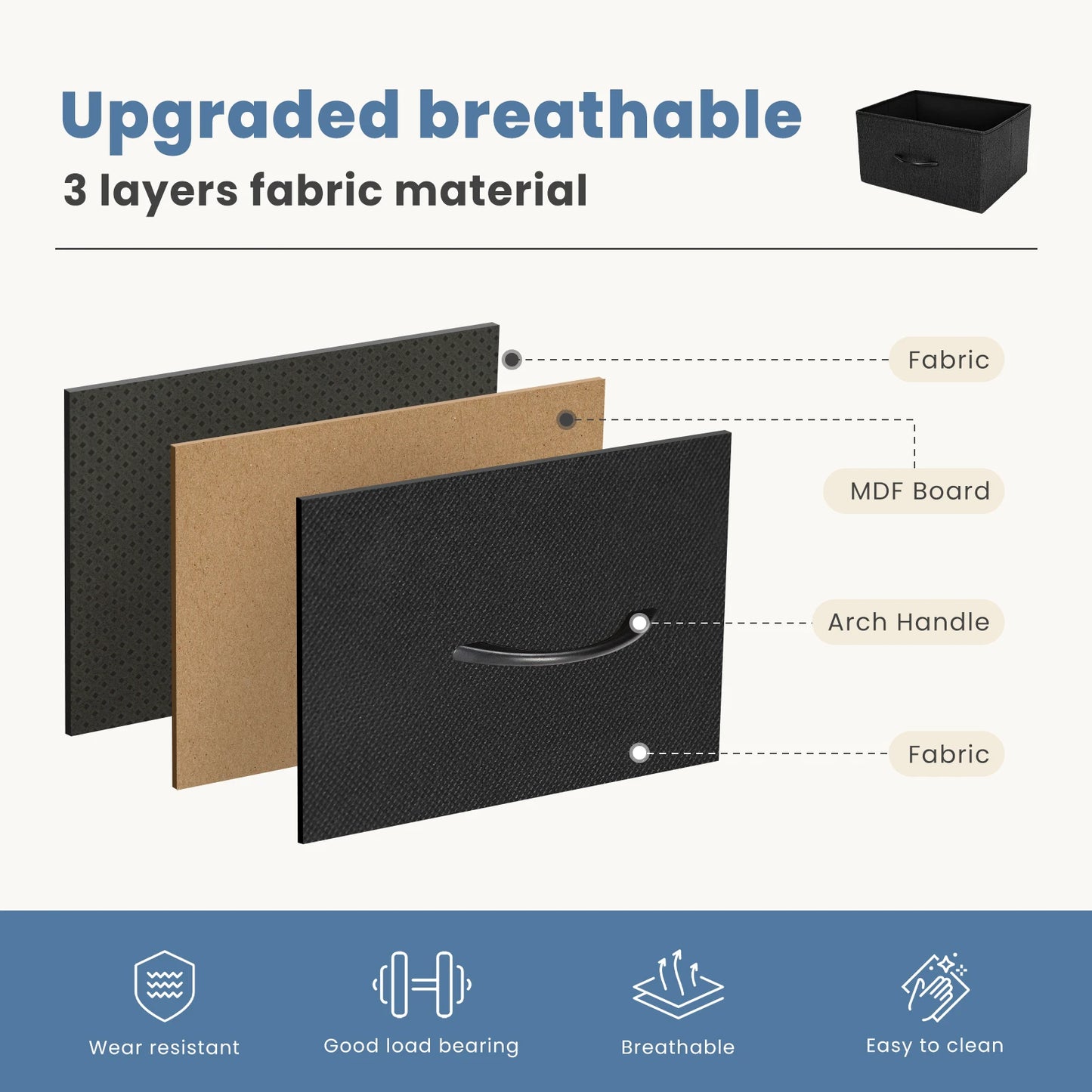 Desser For Bedroom With 7 Fabric Drawers - Alia's Home Things  