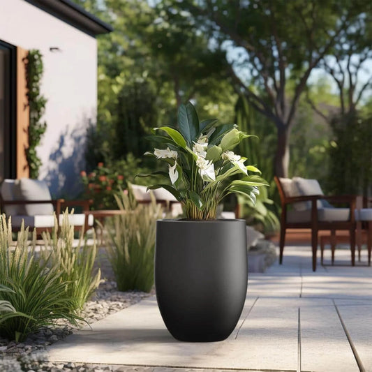 Extra Large Tall Round Concrete Plant Pot / Planter - Alia's Home Things  