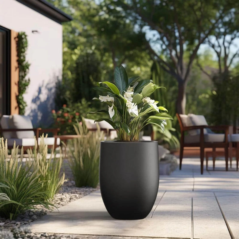 Extra Large Tall Round Concrete Plant Pot / Planter - Alia's Home Things  