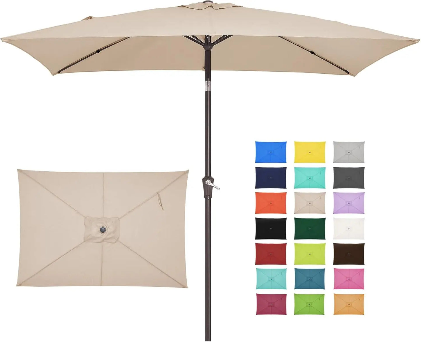 6.5x10 ft Rectangular Patio Umbrellas Outdoor - Alia's Home Things  