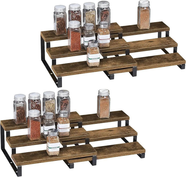 3-Tier Wooden Spice Rack Organizer - Alia's Home Things  